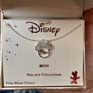 Disney Mom silver plated necklace